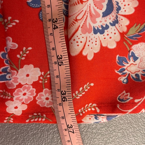 Loft Women’s Size Medium Summer Midi Floral Dress Ruffle Sleeve good condition - Picture 14 of 14